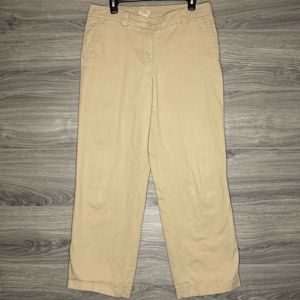 L.L. Bean Lined Jeans khaki size 12 Reg